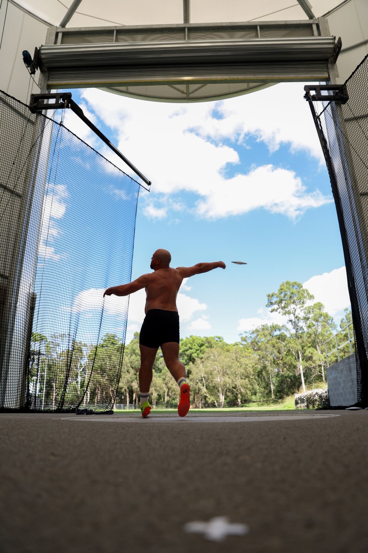 QAS discus thrower Matt Denny at the National Throw Centre of Excellence