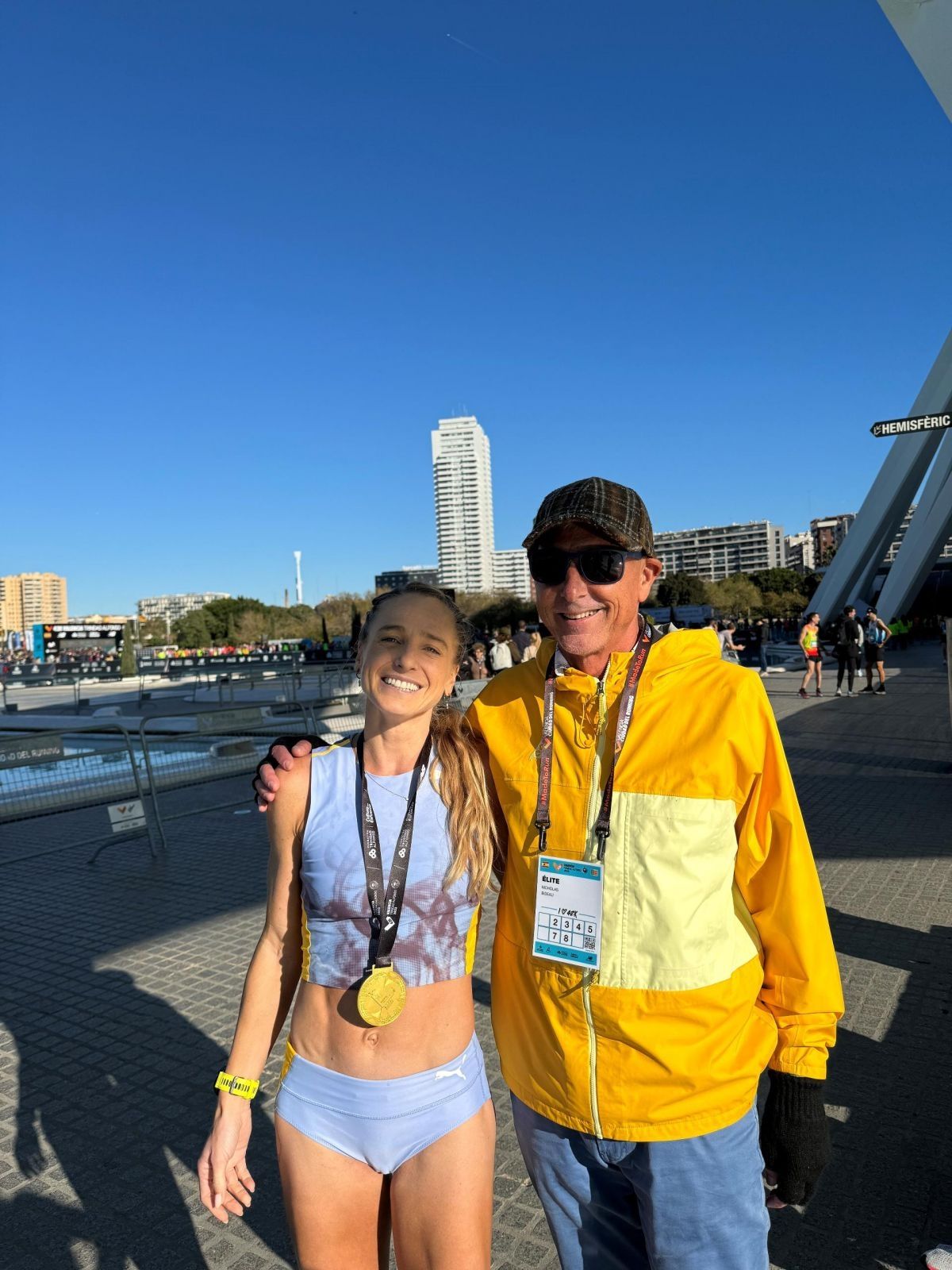 Olympian Genevieve Gregson celebrates at Tokyo Games