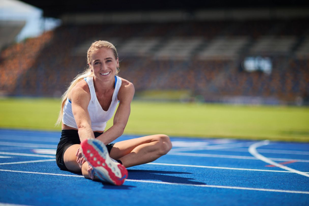 Olympian Genevieve Gregson on track training at QSAC