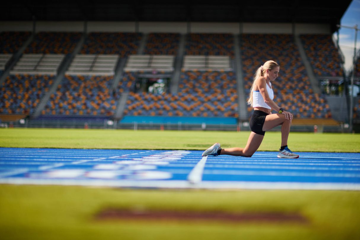 Olympian Genevieve Gregson training on track at Queensland Academy of Sport